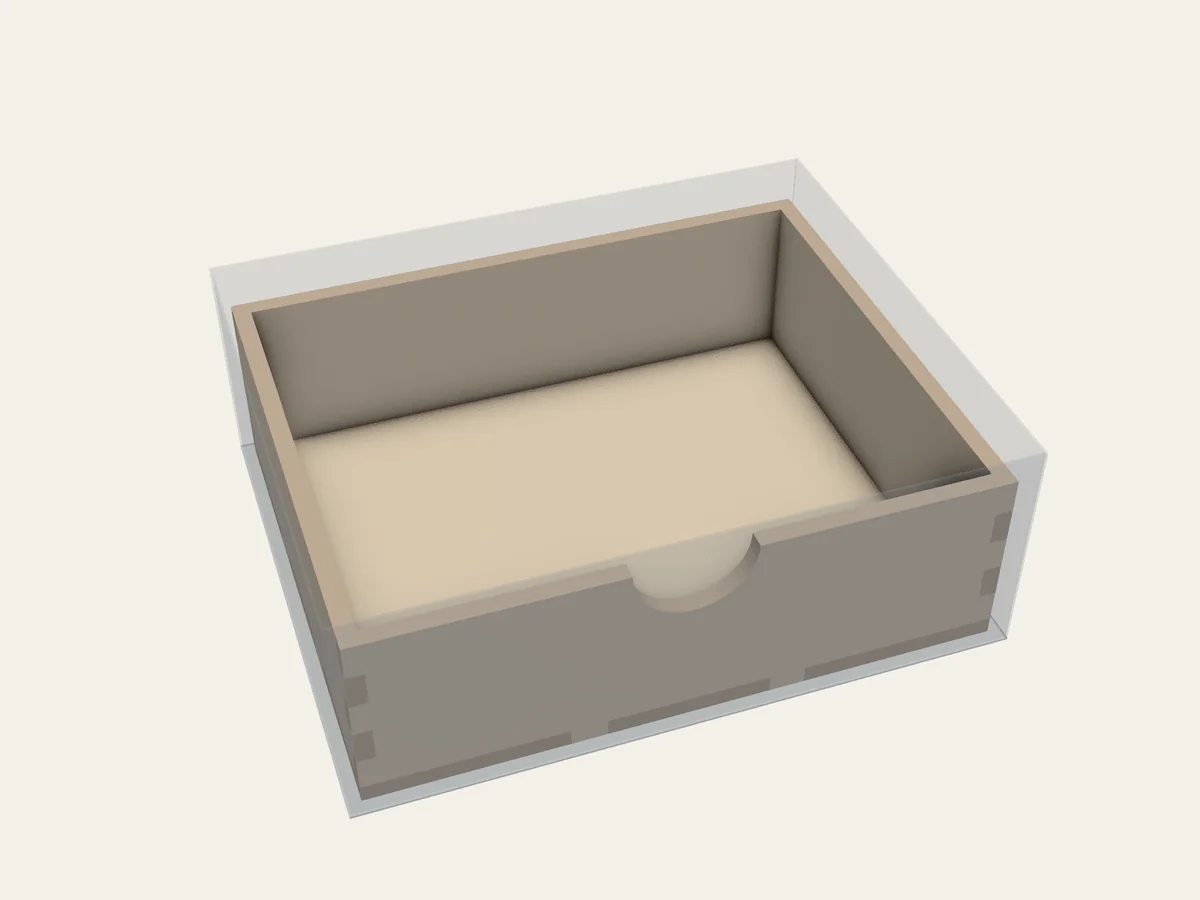 Rendered assembled view of Rounded Finger Access