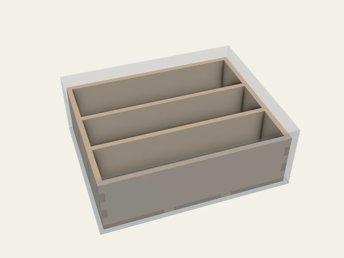 BGI example 04: assembled view of Three Rows