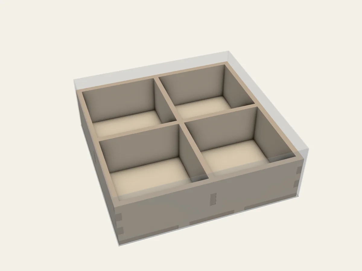 BGI example 14: assembled view of Four Components with a Fixed Cross Order