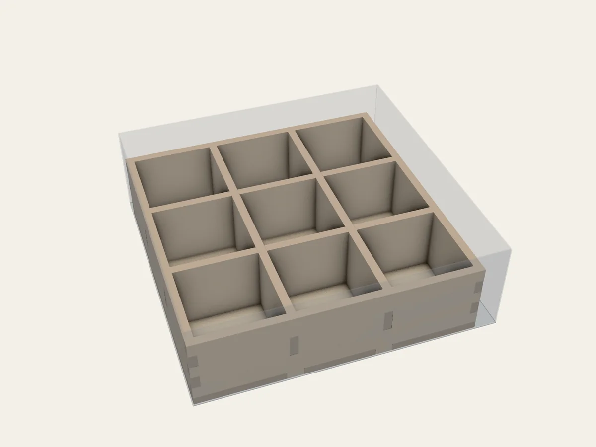 BGI example 34: assembled view of Automatic 3x3 Grid
