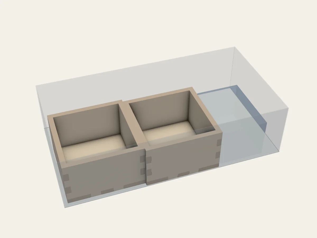 BGI example 38: assembled view of Hybrid Grid with Existing Container
