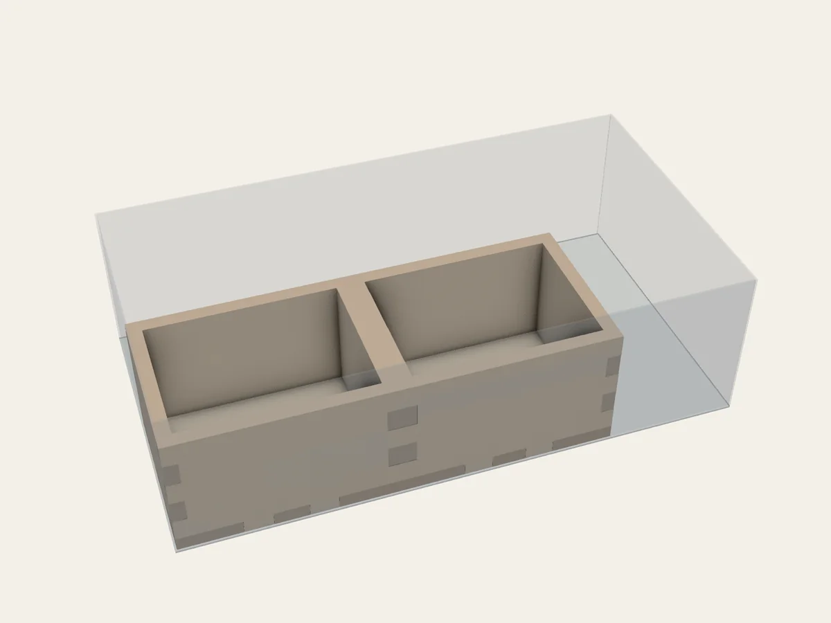 BGI example 40: assembled view of Automatic Grids with Estimated Loose Volume