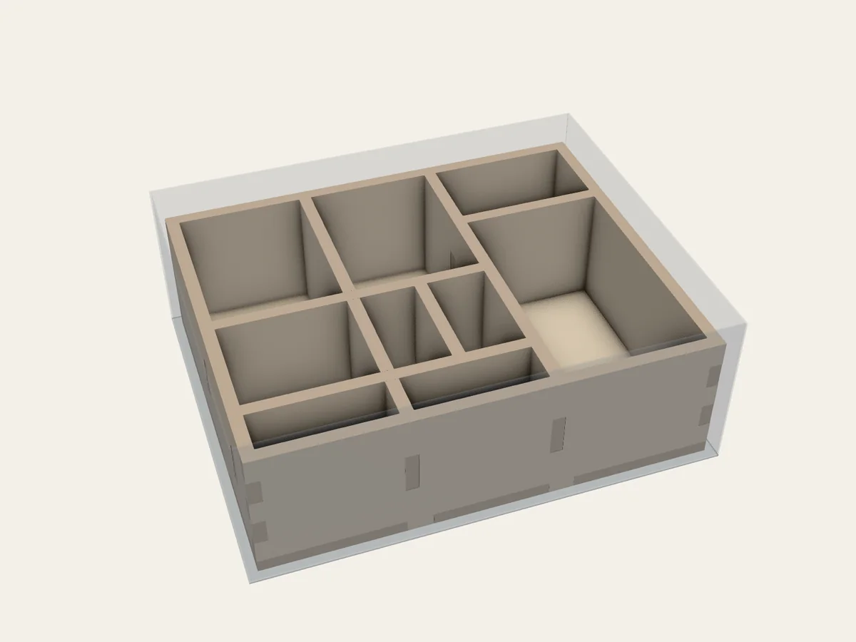 BGI example 59: assembled view of Raised Main Divider Grid