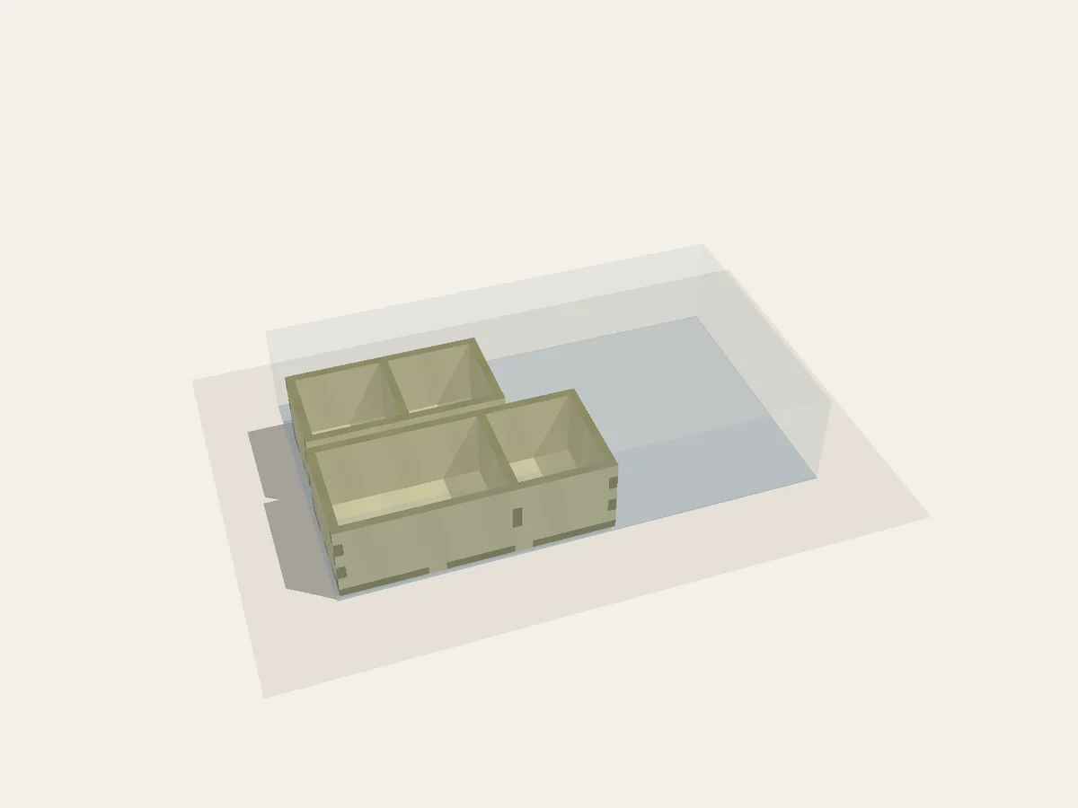 BGI example 76: assembled view of Two Automatic Removable Trays